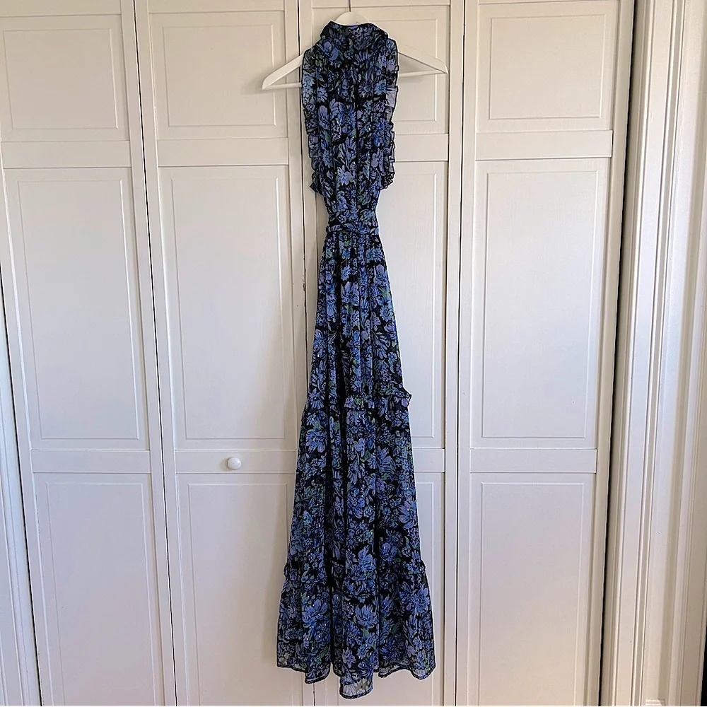 Sabina Musayev Diamanda Belted Floral Maxi Dress Sz M (can fit Small). Rare! - Picture 11 of 11